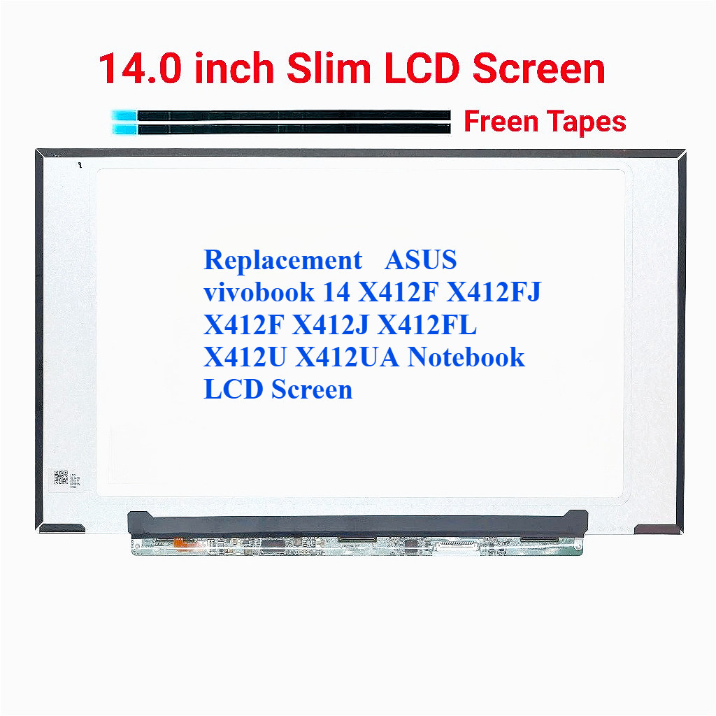 เปลี่ยน ASUS vivobook 14 X412F X412FJ X412F X412J X412FL X412U X412UA แล็ปท็อปหน้าจอ LCD