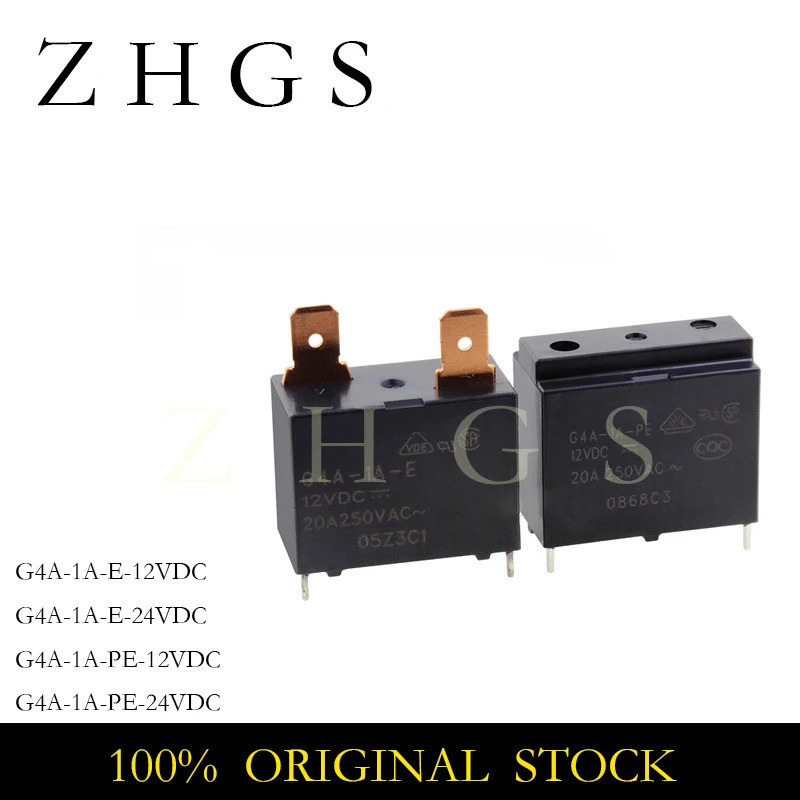 2-5PCS G4A-1A-E-12VDC G4A-1A-PE-12VDC G4A 1A E PE 12VDC 24VDC 4P 20A G4A-1A-E-CN G4A-1A-E-5VDC G4A-1