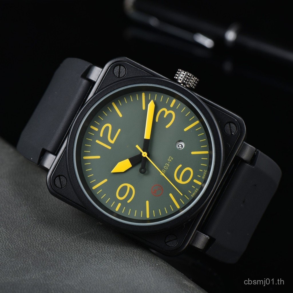 สินค้าการค้าต่างประเทศ WISH Micro Men Fashion B Square 3-Need Automatic Mechanical Tape Watch 888 E0