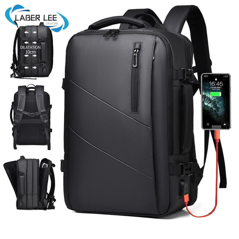 LABER LEE Men Laptop Backpack กระเป๋าเป้กันน้ํา Scalable Design Business Travel Bagpack College Back