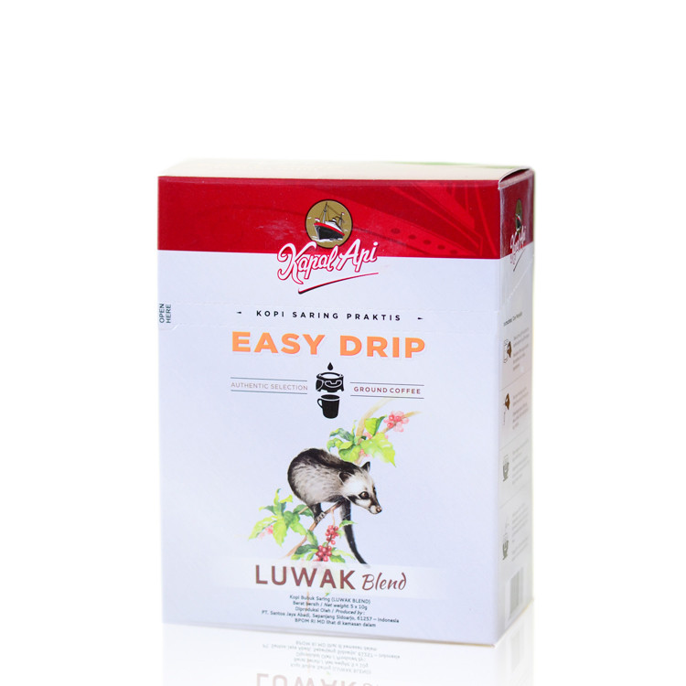 อินโดนีเซียนําเข้ากาแฟอึแมว Luwak Fireship Musk แมวแขวนหูกาแฟผงกาแฟดํามือบดสดรู้สึก