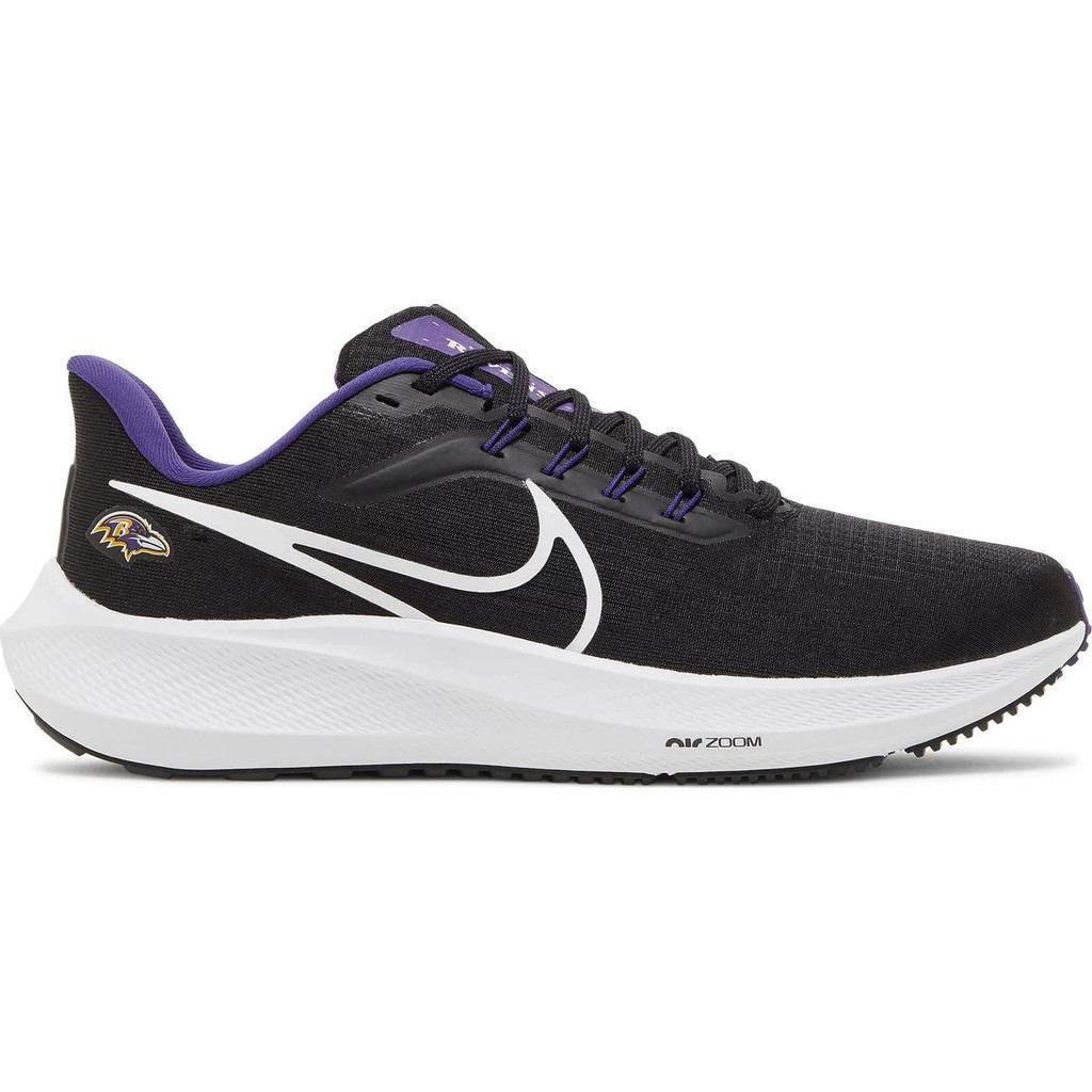 N&K Air Zoom Pegasus 39 NFL Baltimore Ravens Black White DR2043-001 ผู้ชาย 7PCY