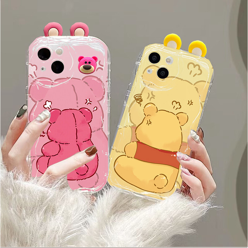Winnie the Pooh Bear 3D โทรศัพท์มือถือสําหรับ VOVO V50 V40 Lite V30 V3E V29 V29E V27 V27E V25 V23 V2