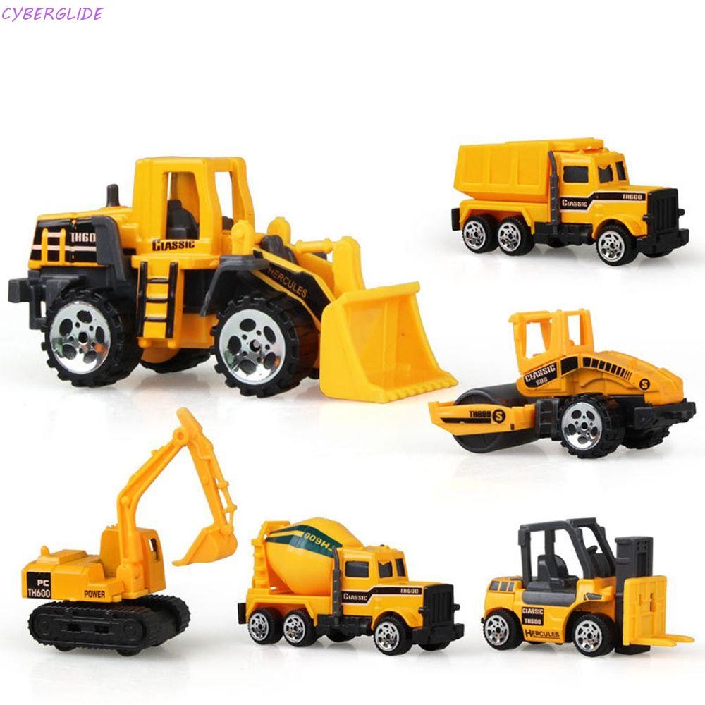 CYBERGLIDE Tractor Toy Boy Toy Mini Bulldozer Models Construction Excavator Tractor Alloy Farmer Veh
