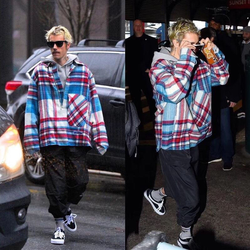 เสื้อขนสัตว์ลายสก๊อตสำหรับผู้ชาย อินเทรนด์ในสไตล์ฤดูใบไม้ร่วงและฤดูหนาว