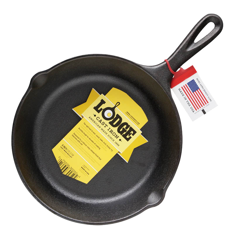 Lodge Lodge US นําเข้าเหล็กหล่อไม่เคลือบกระทะขนาดเล็ก 21 ซม. ทอดเบเกอรี่เครื่องมือที่มีประโยชน์ L5SK