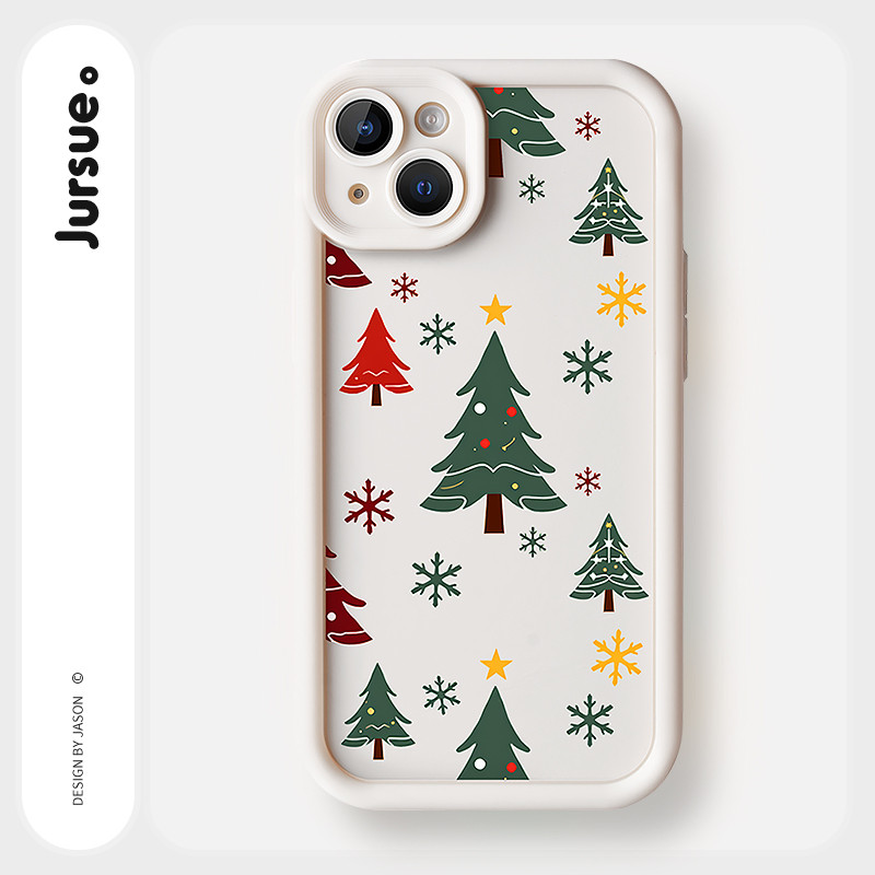 เคสโทรศัพท์ JURSUE ลายคริสต์มาส กันกระแทก น่ารัก สําหรับ iPhone 17 Air 16 15 14 13 12 11 Pro Max SE 