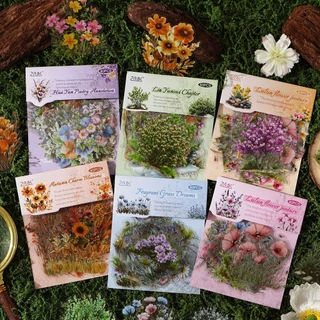 Journamm 40pcs ดอกไม้พืชสมุดภาพสติกเกอร์ Vintage Embelishment สติกเกอร์โปร่งใสสําหรับ Scrapbooking อุปกรณ์ความงาม Junk Journaling Craft สติกเกอร์