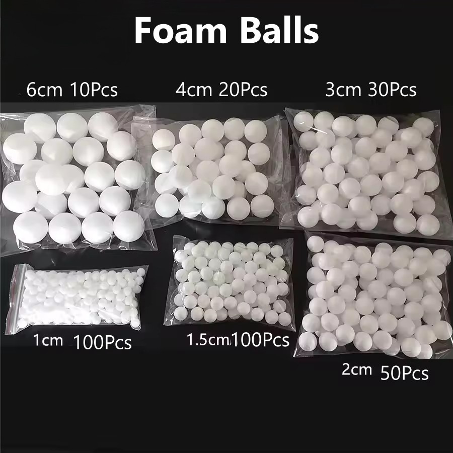 รอบ Styrofoam Balls คริสต์มาสสีขาวประดิษฐ์โฟมหัตถกรรมลูกบอล DIY งานแต่งงานเทศกาล Decor