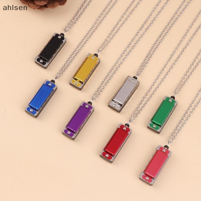 Ahlsen 4 หลุม 8-Tone Mini สร้อยคอ Harmonica เครื่องดนตรีของเล่นเด็กเด็กโรงเรียนประถมศึกษา Entrance เ