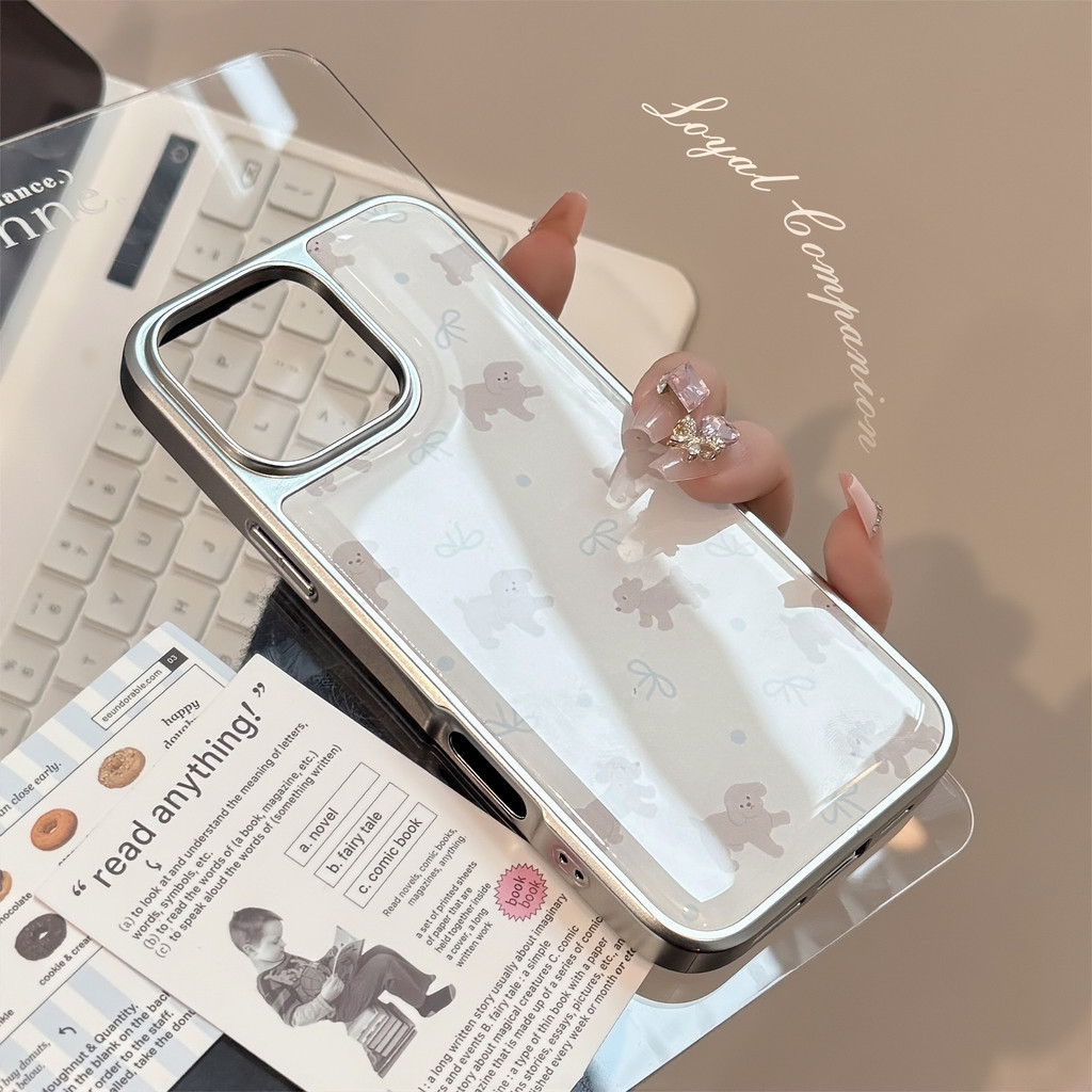 น่ารักสีเทาตุ๊กตาเคสโทรศัพท์Drop-ResistantสําหรับiPhone