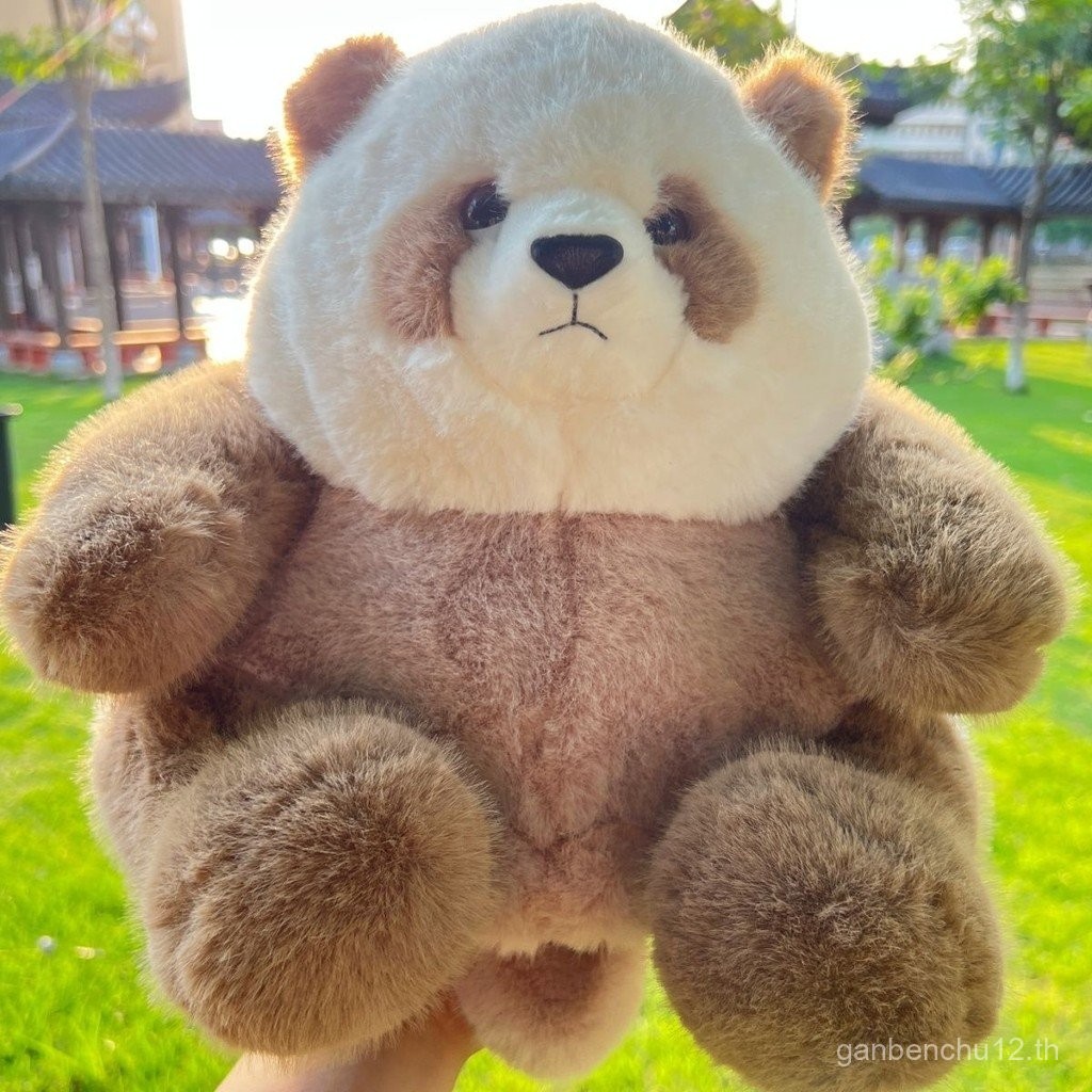 Qizai Panda ตุ๊กตาจําลองตุ๊กตา Big Panda ฐานของเล่นตุ๊กตาน่ารัก Panda Factory Ragdoll