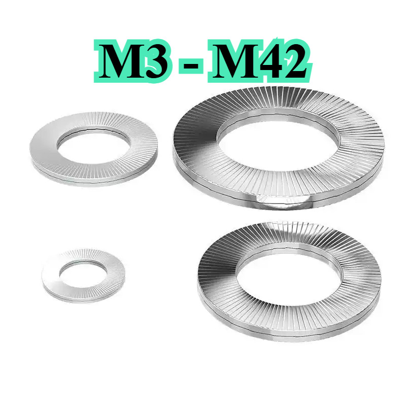 304 สแตนเลส Double Stack เครื่องซักผ้าล็อคตัวเอง M3-M42 (ZYX-DP-TH)