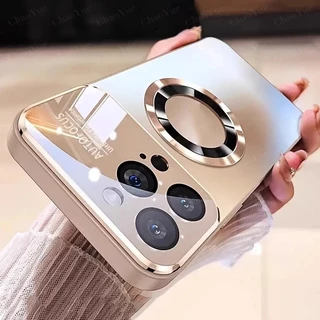 เคสชาร์จไร้สายที่ทำจากโลหะทีทาเนียมแบบแมตต์หรูหรา เคสโทรศัพท์ชาร์จไร้สายที่เข้ากันได้กับ iPhone 17 16 14 13 12 11 15 Pro Max Air Plus เคสกันกระแทกแข็งแรง ป้องกันโทรศัพท์ เคสหลังที่มีความสวยงามและการปกป้อง
