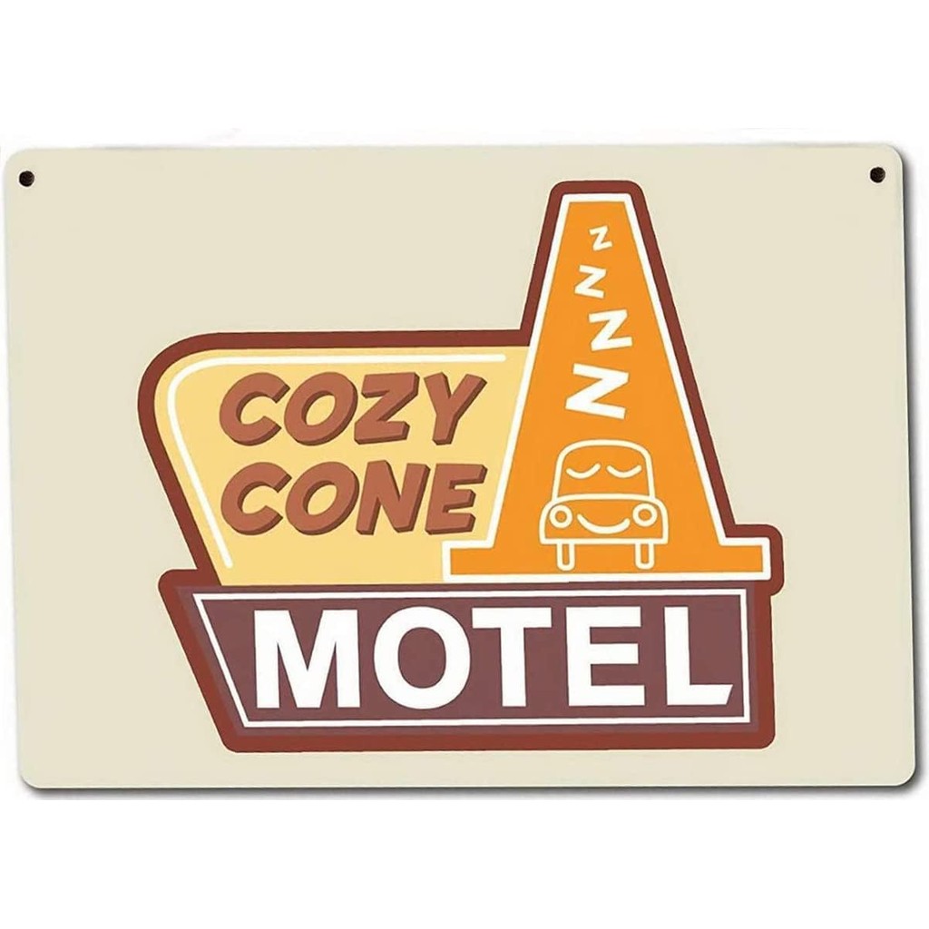 Vintage Metal Tin Signs Cozy Cone Motel Twine Signs Retro Road Signs Country Retro Metal Wall Man Ca