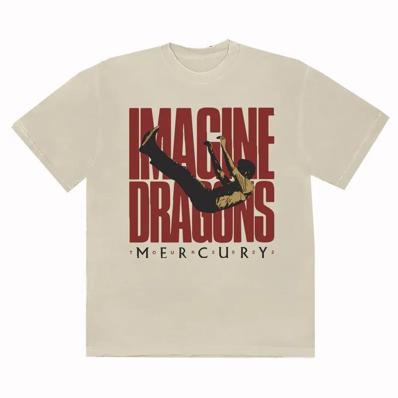 Music Vintage 棉T DragonsImagine CODband rockFunny เสื้อยืด 7ECA