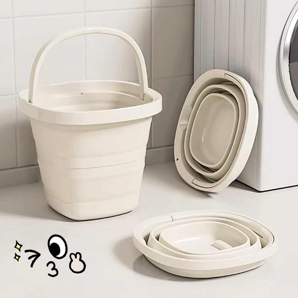 ถังน้ำ ถังพับได้ ขนาด 5-10 ลิตร พับเก็บสะดวก ประหยัดพื้นที่ ใช้งานอเนกประสงค์ทุกวัน KKHOME