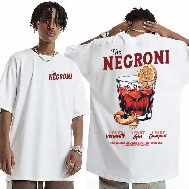 เสื้อยืดTHE NEGRONI แบบ Unisex ตลกและมีธีมค็อกเทล สไตล์สำหรับทุกวัน เป็นของขวัญที่ยอดเยี่ยม