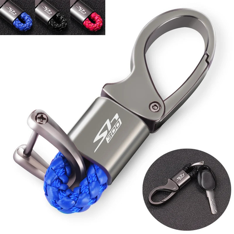 เชือกหนัง KeyChain มือทอแหวนแฟชั่นพวงกุญแจสําหรับ Honda SH300 SH 300 SH300I SH 300I