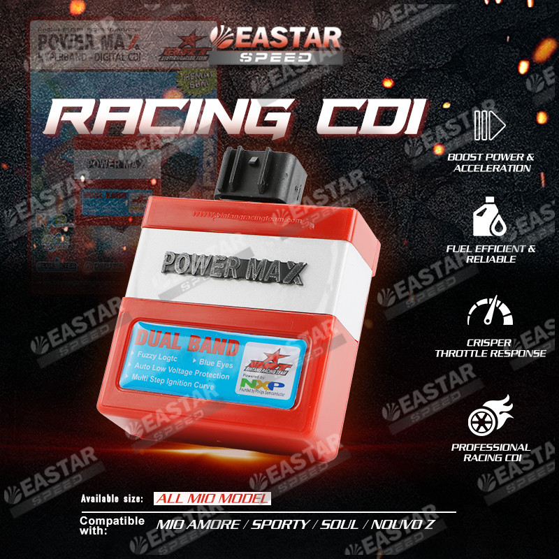 กล่องซีดีไอ CDI กล่องไฟ ซีดีไอ Mio SOUL Racing CDI/SRL115 (6 พิน ) พาวเวอร์แม็กซ์