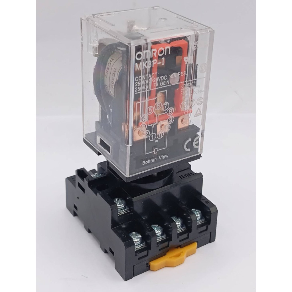 แท้ ส่งใว MK3 48VDC รีเลย์ พร้อมขา MK3 -i 48VDC  MK3P-I CONTACT: 250VA VAC 28VDC 10A RES.