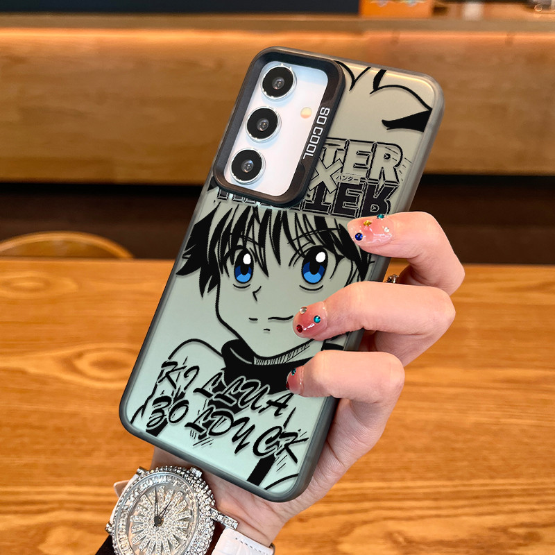 เหมาะสําหรับ Samsung S25 เคสโทรศัพท์การ์ตูน Full-Time Hunter SamsungS24ultra เลเซอร์ s22 Frosted Har