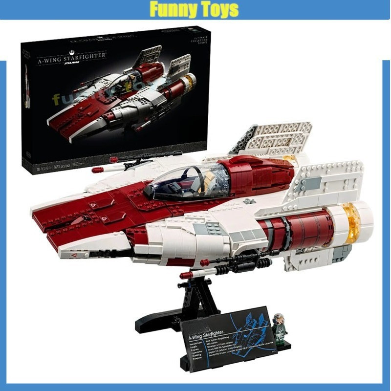 75275,A-Wing Starfighter,Building Blocks,UCS Spaceship,Gifts Toys for Boys
