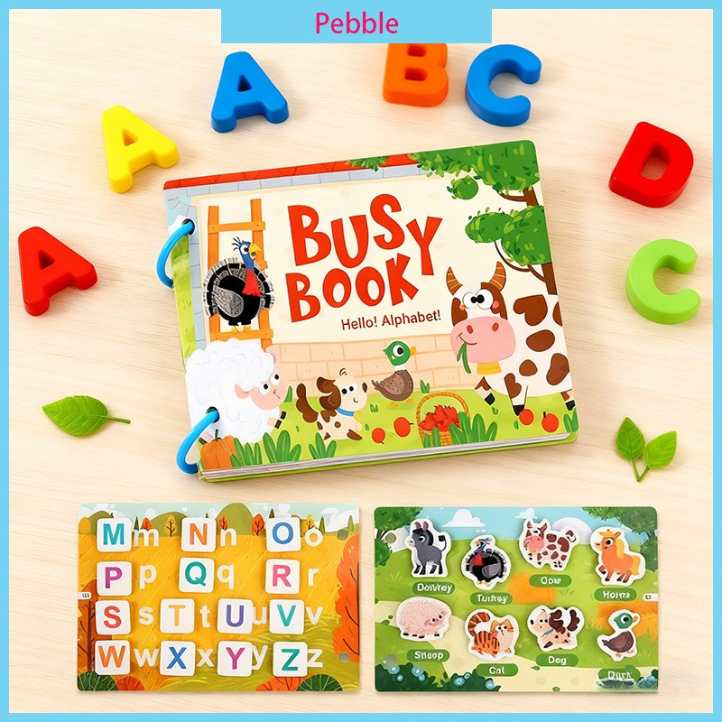 Busy Book Quite Book หนังสือการตรัสรู้ครั้งแรกของทารก Baby Early Learning Book Montessori ของเล่น