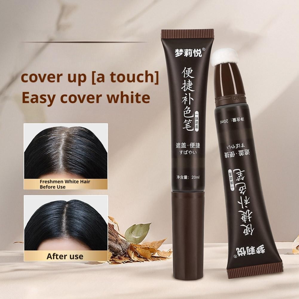 ทิ้งแบบพกพาสีแก้ไขปากกาด่วนปกผมสีเทาชั่วคราวปากกาย้อมผม เจ6n8