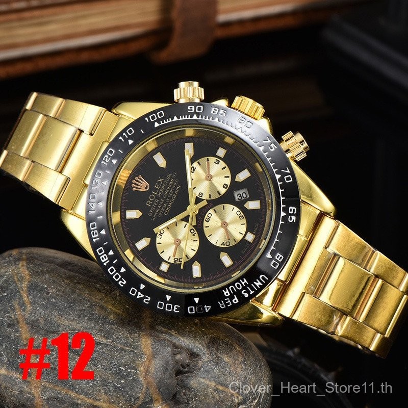 M6WY ROLgio นาฬิกาควอตซ์สําหรับชาย AAARolexsRel แฟชั่นสายเหล็กพร้อมปฏิทินธุรกิจ PRMW