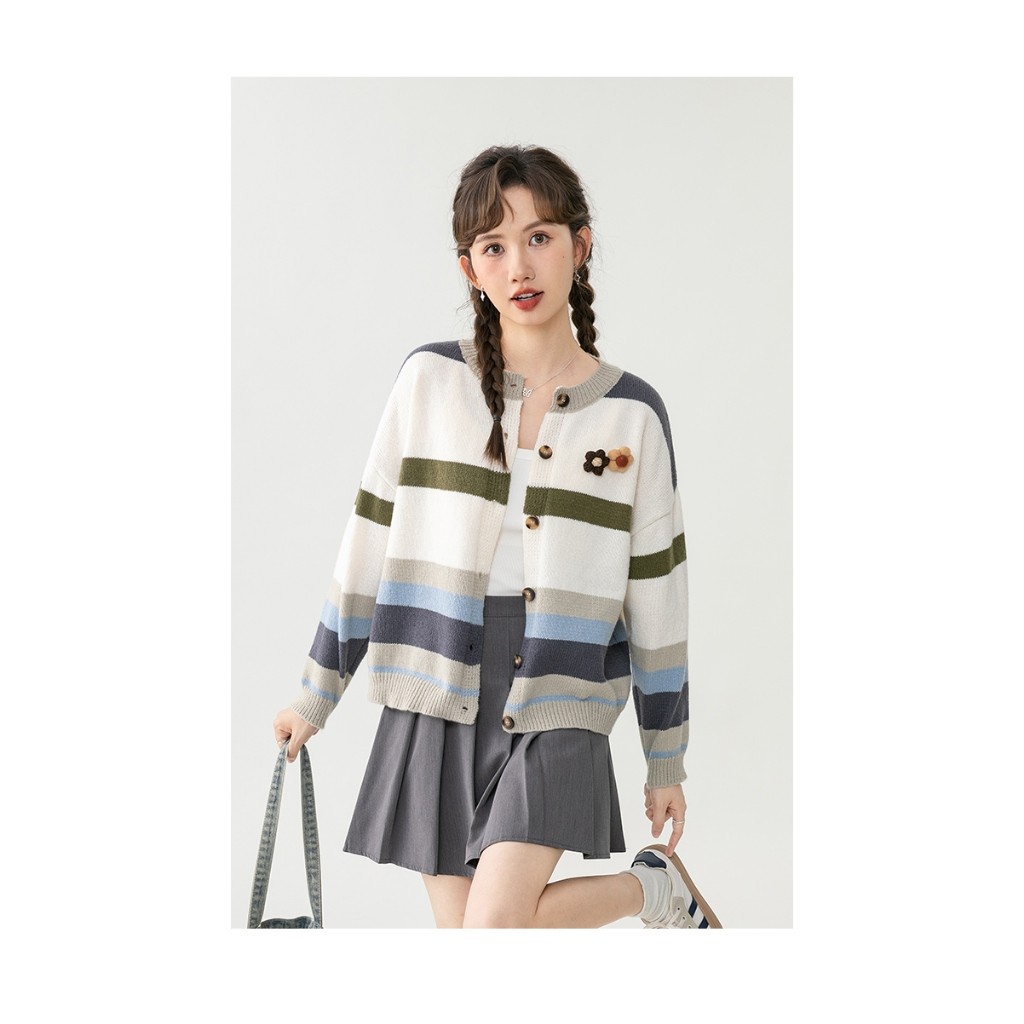 E1 vintage เสื้อขนสัตว์สําหรับนักเรียนเกาหลี warm ฤดูหนาวถักเสื้อหนากวางโจวขนสัตว์ M358 S-30.2 e2