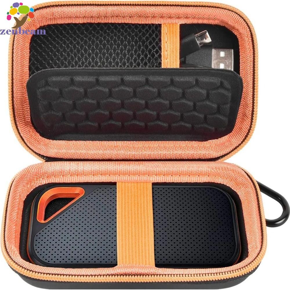 ZENBEAM เคสฮาร์ดดิสก์, SSD Storage กล่องป้องกันฮาร์ดดิสก์มัลติฟังก์ชั่น, กระเป๋าใส่เหรียญกันกระแทกแบบพกพาขนาดใหญ่หูฟังกระเป๋าหูฟัง