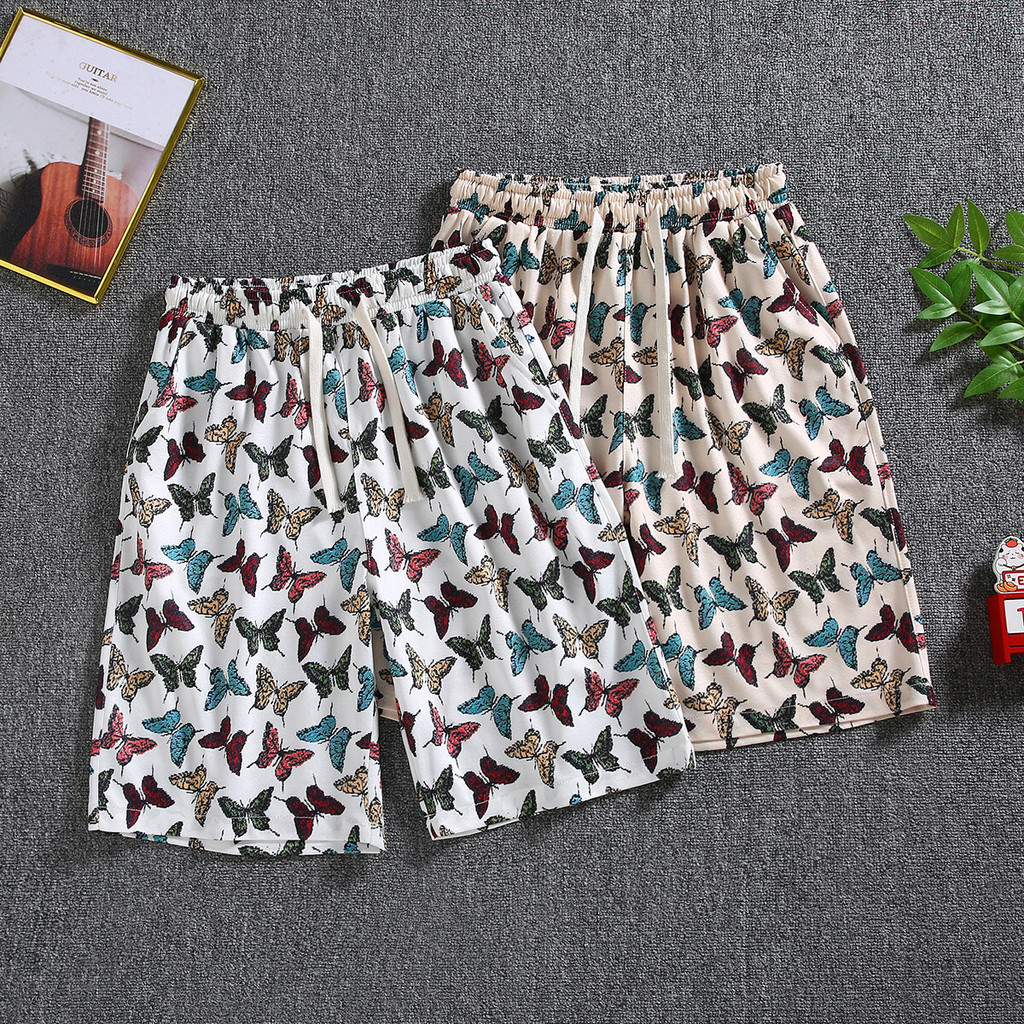 แฟชั่นการ์ตูนผีเสื้อ ZJ Home Shorts ใส่สบายสำหรับทุกเพศ