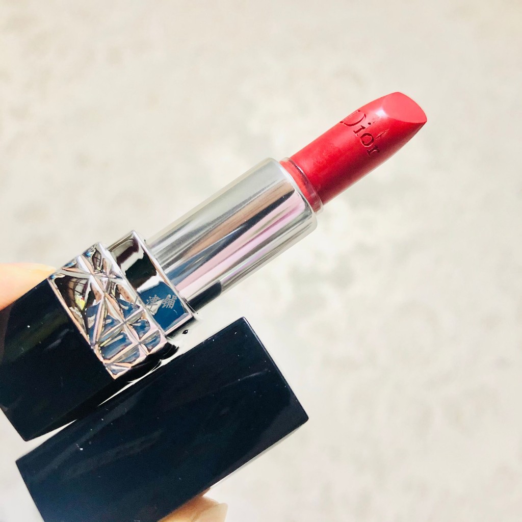 พร้อมสต็อก Dior Dior Lipstick Set Moisturizing Matte 999 Medium Sample 1.5g Lip Gloss 001 Flame Blue