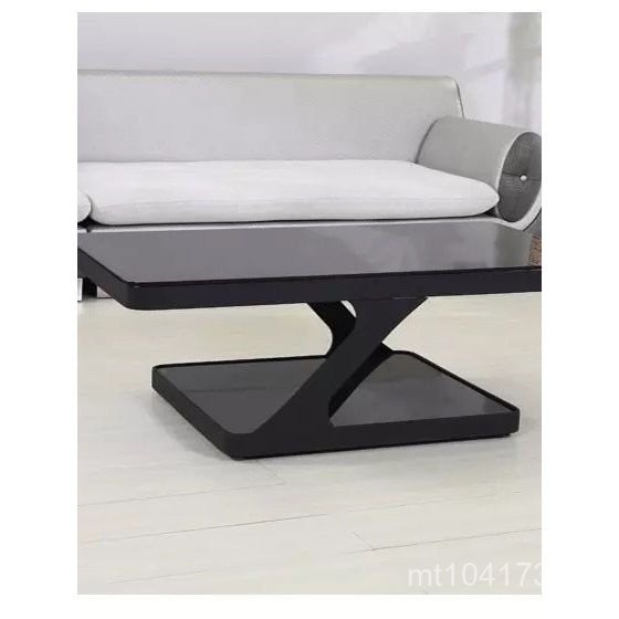 กระจกนิรภัยสี่เหลี่ยมแฟชั่นโต๊ะกาแฟสํานักงานโรงงานสร้างสรรค์ตารางที่ทันสมัยพาร์ทเมนท์ขนาดเล็กสีห้องน