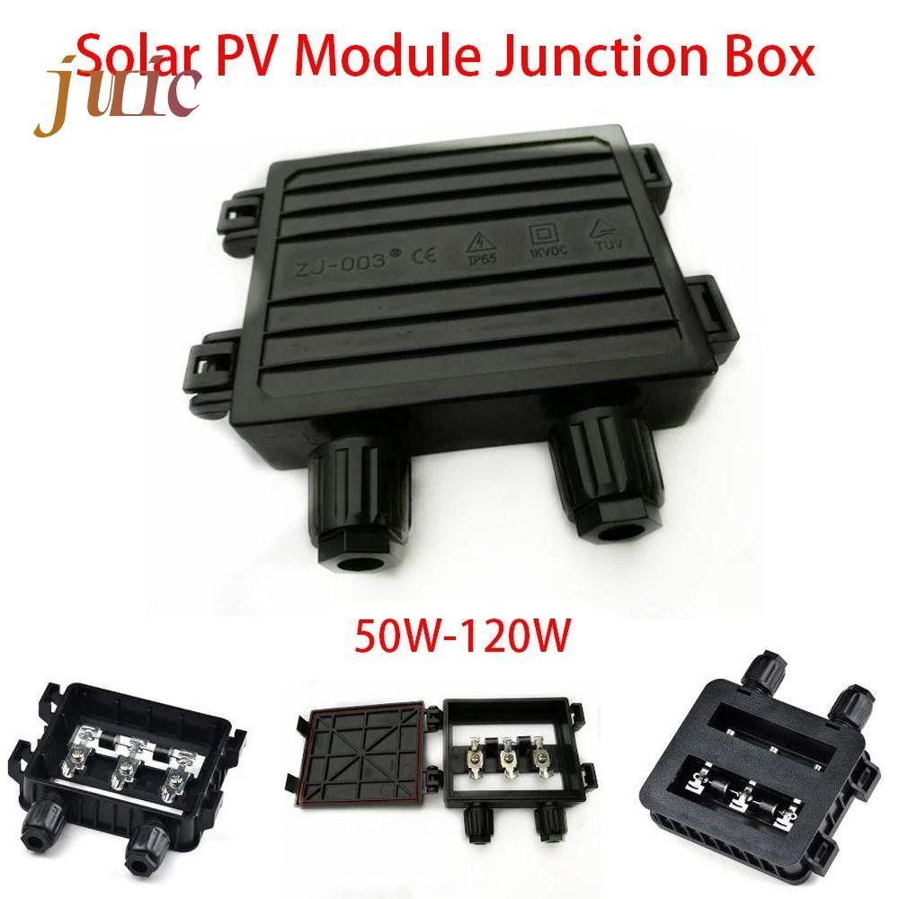 น้ําผลไม้ 1 ชิ้นกล่องแยก,สีดําเครื่องมือทดสอบไฟฟ้า PV โมดูลกล่อง,ทนทานสําหรับ 6.5A แผง 50W-120W 6A I