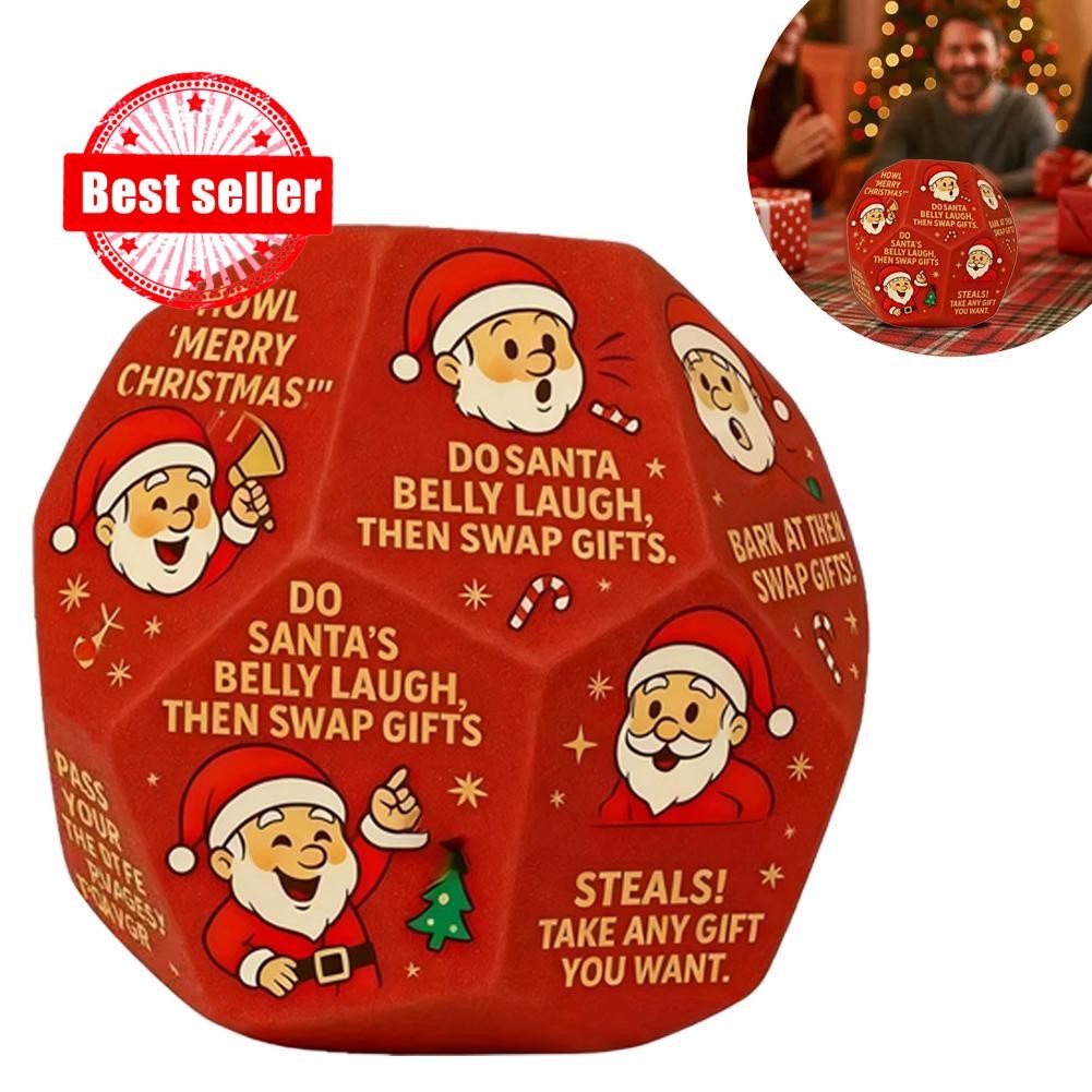 เกมลูกเต๋าแลกเปลี่ยนคริสต์มาส - เกมปาร์ตี้ 12 ด้านสําหรับช้างขาวและความลับ Santa Fun M6f8