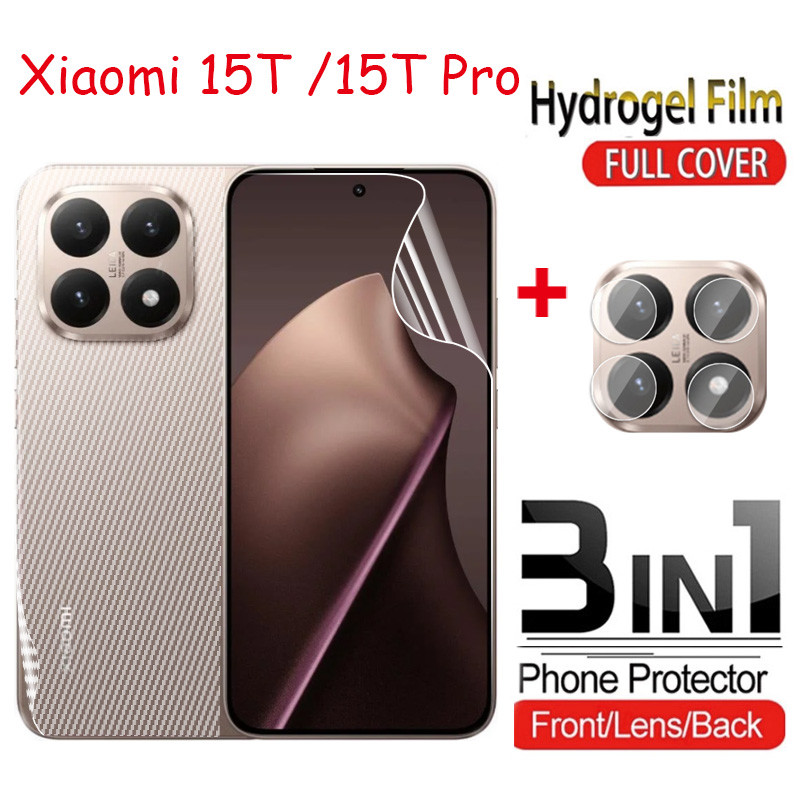 3in1 ป้องกันหน้าจอสําหรับ Xiaomi 17 T Pro Max Ultra 17T 17Pro 4G 5G 2026 ด้านหน้ากลับเลนส์ฟิล์มไม่กระจกนิรภัยคลุมทั้งหมดป้องกัน Hydrogel