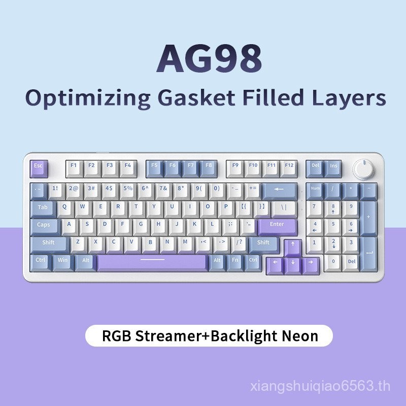 Zifriend Zifriend AG98 ปะเก็นคีย์บอร์ดแบบกลไก Mixed Light Full-Key Hot Swap Gaming Gaming คีย์บอร์ดแ