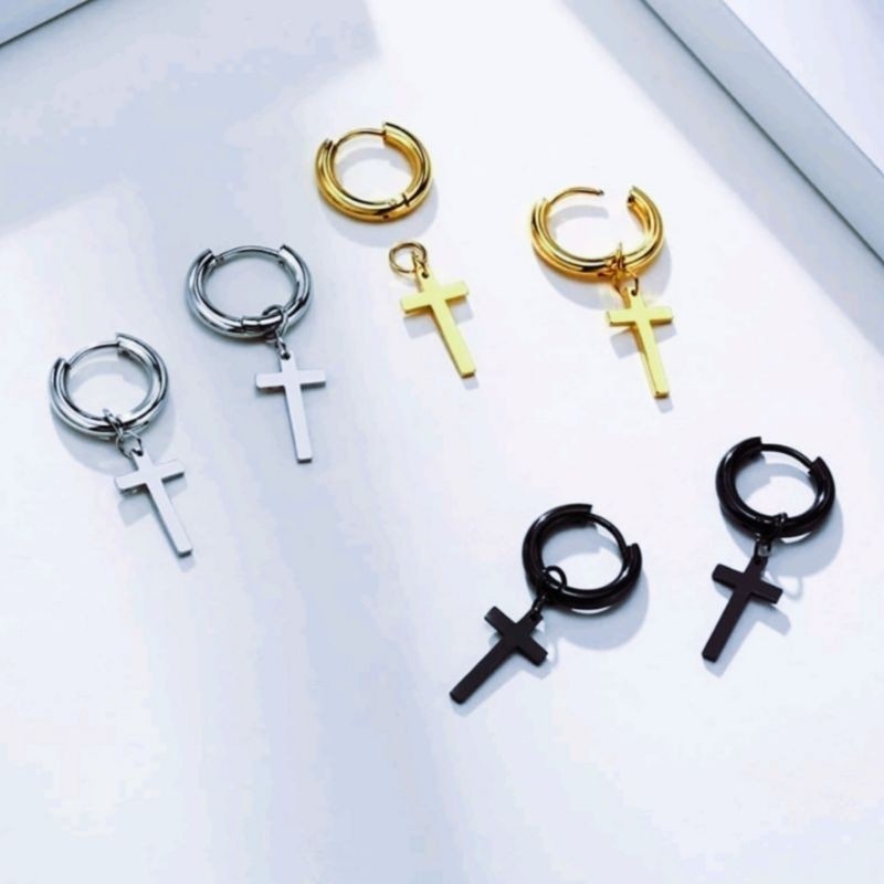 TITANIUM EARRINGS / FAKE TITANIUM HOOPS EARRINGS / TITAN EARRINGS