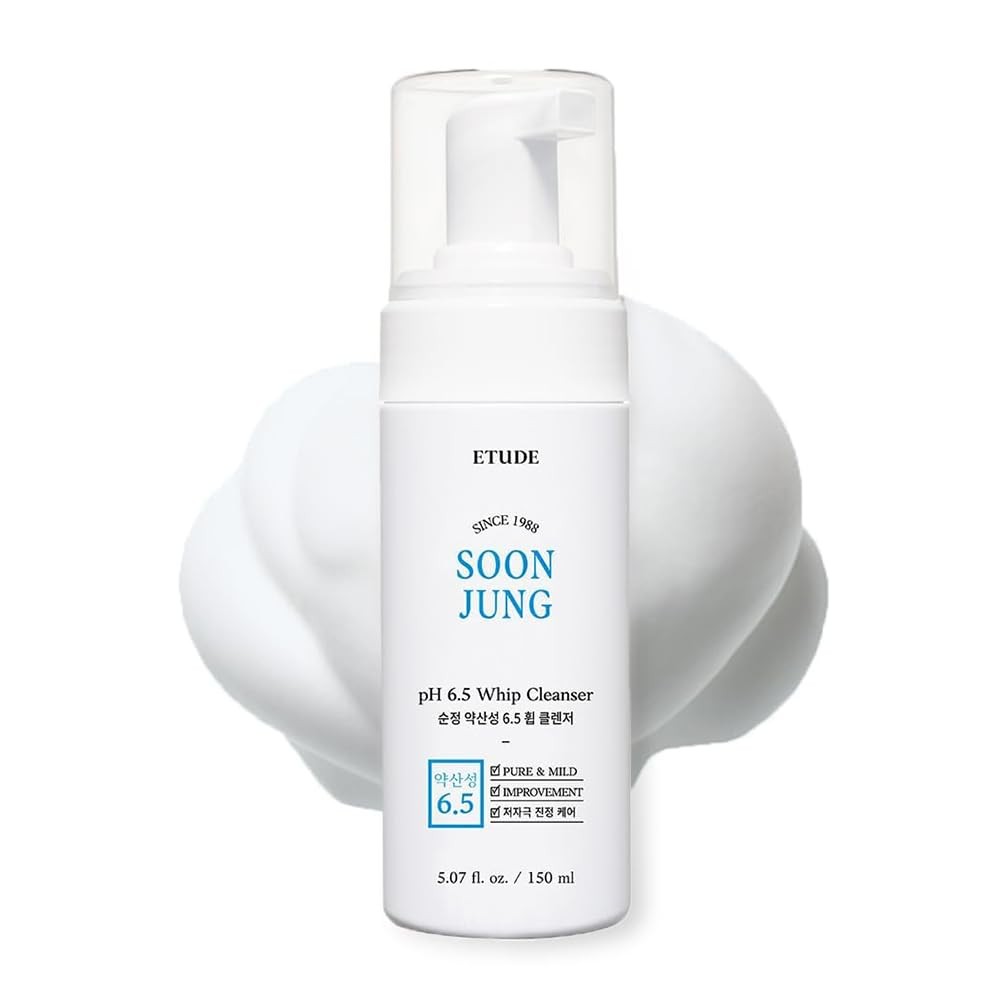 ETUDE Soonjung pH 6.5 Verb Cleanser, Sensitive Skin Facial Cleanser, Soft Bubble, Hypoallergenic Cle