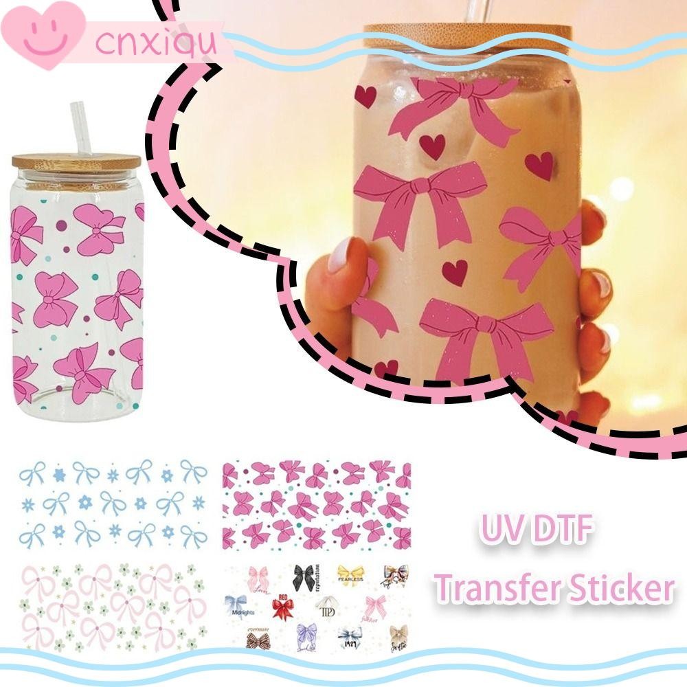 CNXIQU UV DTF Transfer Sticker, Smooth Wrap Stickers, DIY กันน้ําขวดน้ํา Sticke สําหรับถ้วยแก้ว 16Oz