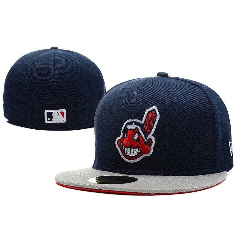 หมวก snapback Cleveand Indians แบบใหม่ สำหรับผู้ชายและผู้หญิง ไซส์ 59FIFTY