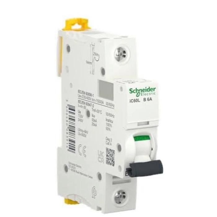MCB IC60L 1P 6A Curva B Schneider A9F93106