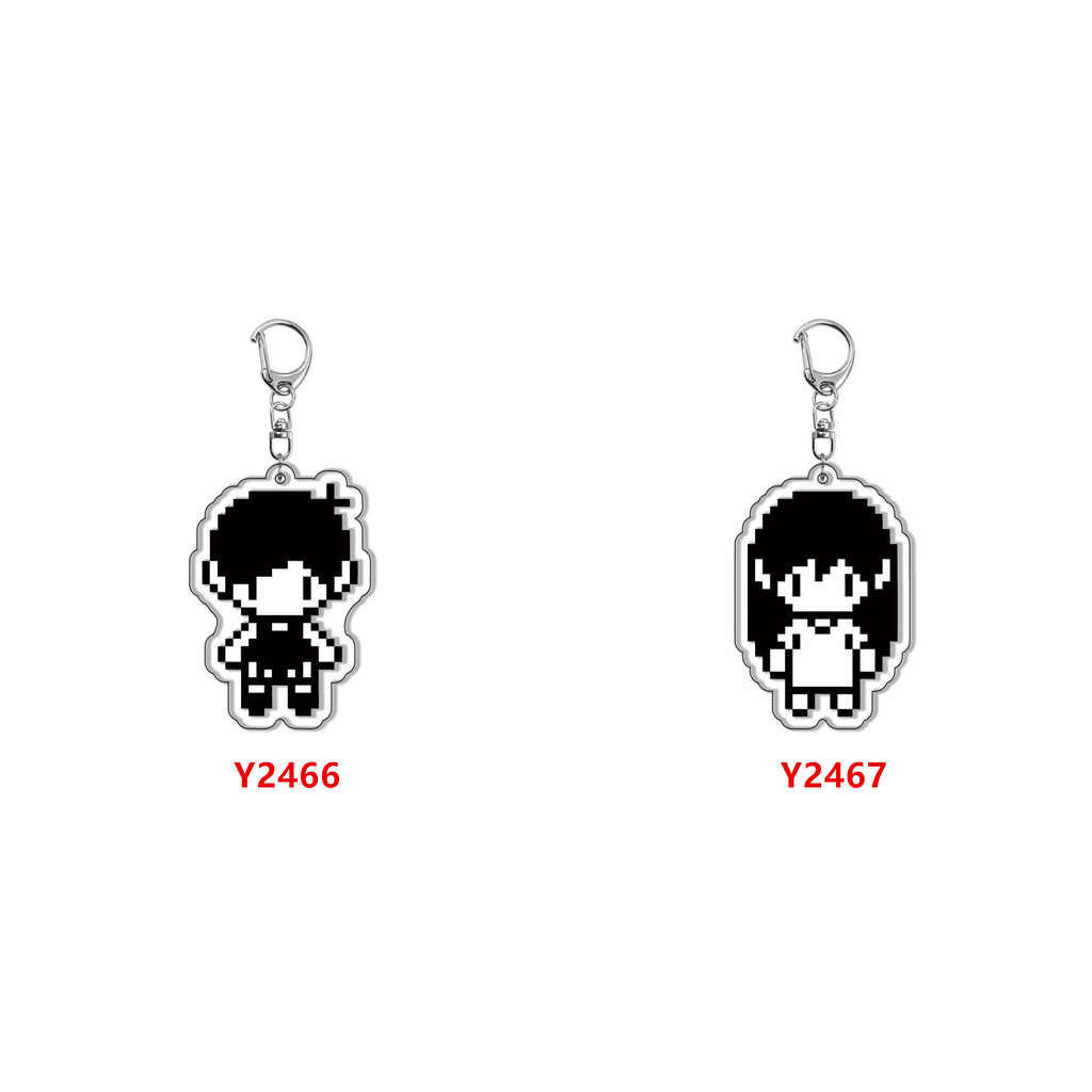 2 ชิ้น RPG เกม OMORI อะนิเมะคอสเพลย์พวงกุญแจตัวอักษรทั้งหมดสําหรับ Omori Aubrey Kel Hero Sunny และ S
