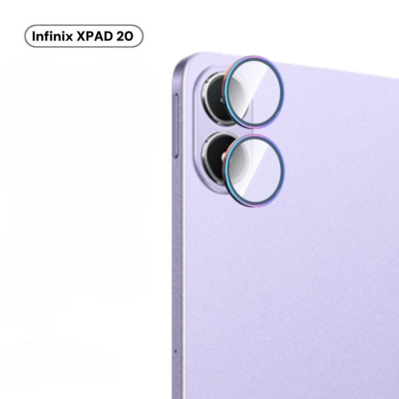 สําหรับ Infinix XPad 20 Pro แหวนโลหะแก้วโทรศัพท์ป้องกันกล้องสติกเกอร์ด้านหลังสําหรับ INFINIX XPad20 
