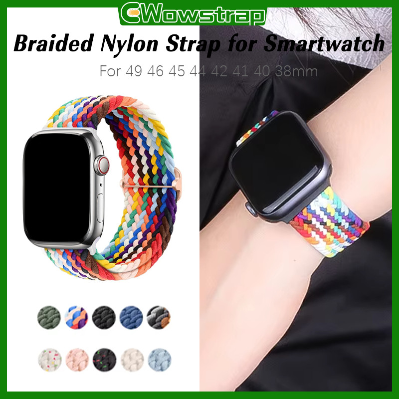 สายยืดหยุ่นไนล่อนอ่อน for IWatch Ultra/SE 3 2 Apple Watch Series 11 10 9 8 7 6 5 4 49 46 45มม 41มม 44มม 42มม. 40มม 38มม.