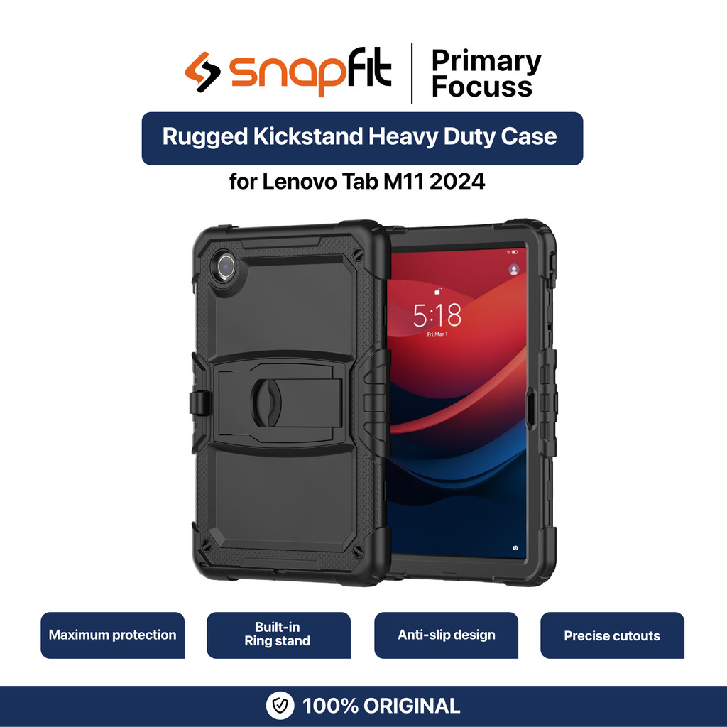 เคส SNAPFIT Lenovo Tab M11 2024 SNAPFIT ขาตั้งที่ทนทาน ขาตั้งสําหรับงานหนัก ฝาครอบเคสป้องกันแบบเต็ม 