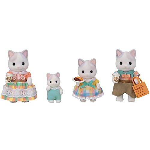 Sylvanian Families Doll [Latte Cat Family] FS-52 ST Mark Certified, for ages 3 and up, Toy Dollhouse