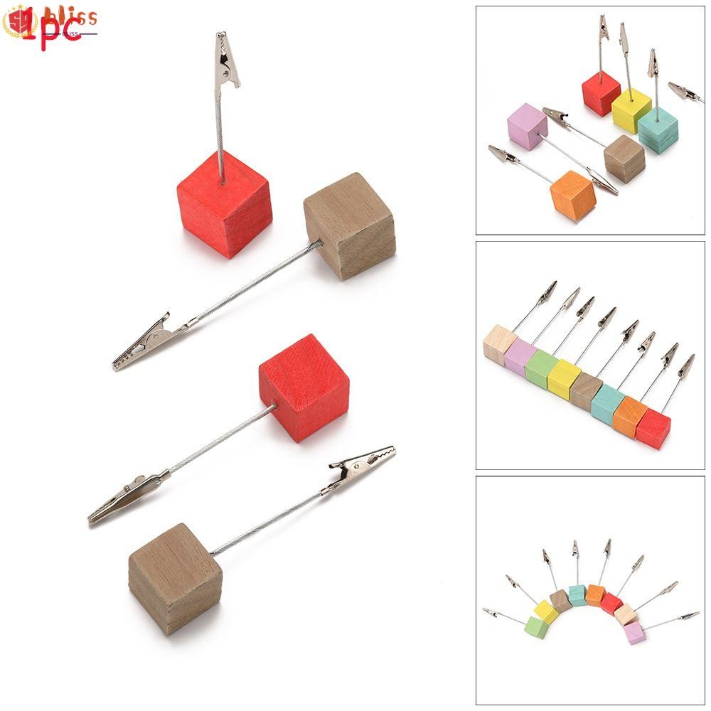 BLLISS 1PC Clamps Stand Home Decor Memorandum Desktop Decorative DIY Square Shape Photos Clips